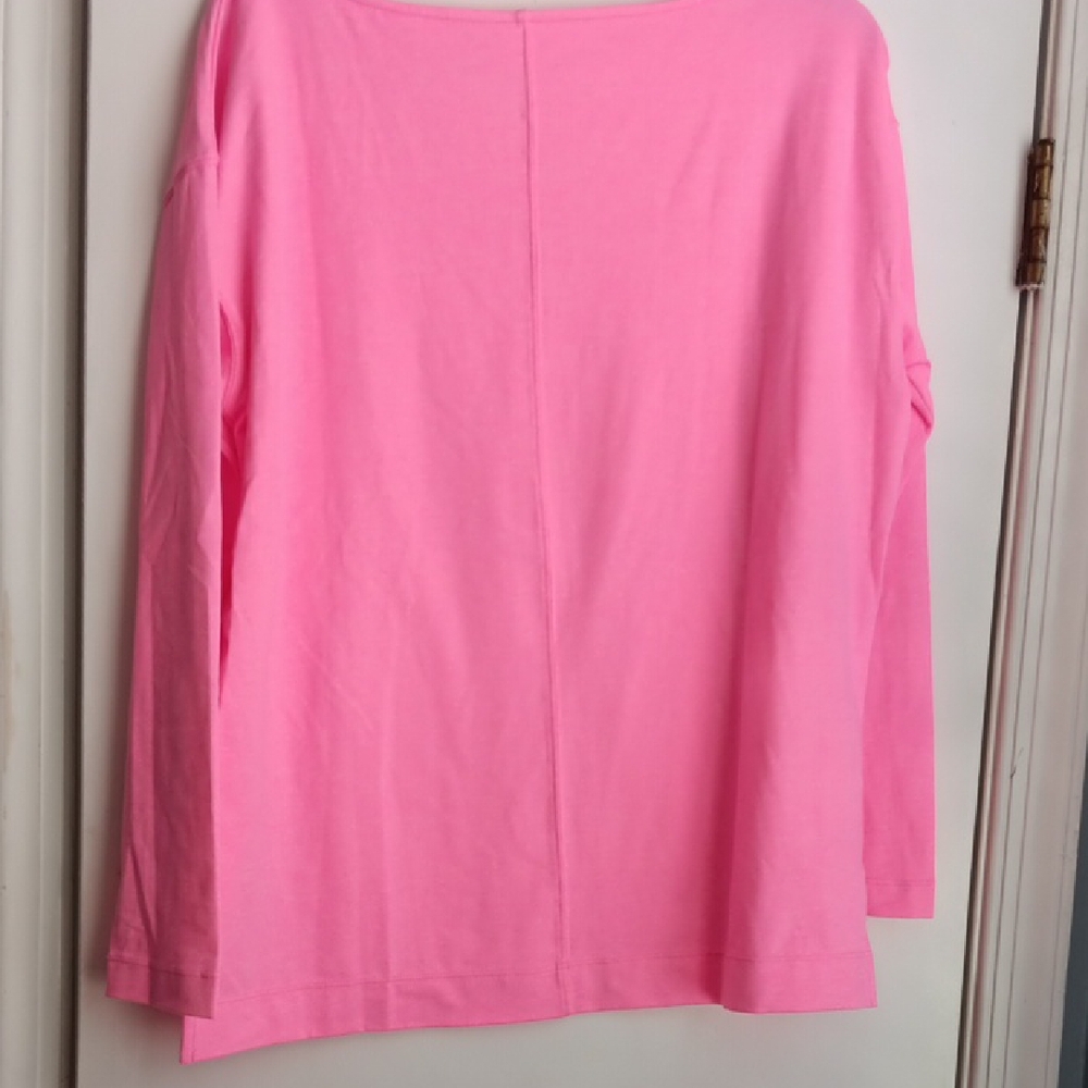 Lilly Pulitzer Vibrant Pink Long Sleeve Tee - Picture 4 of 7